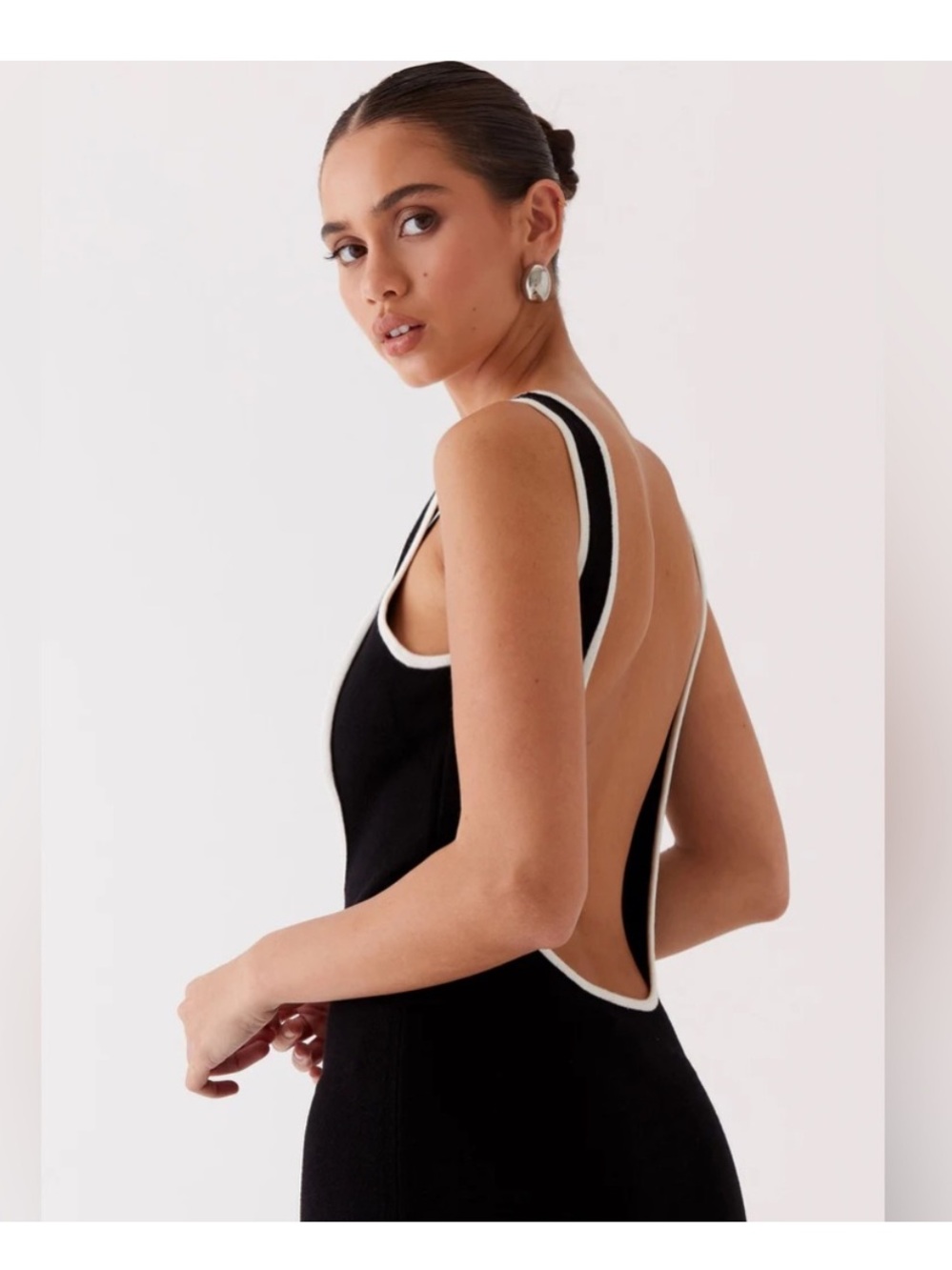 Peppermayo “Lost in Paris” Black Knit Maxi Dress (S/M) - Picture 3 of 3